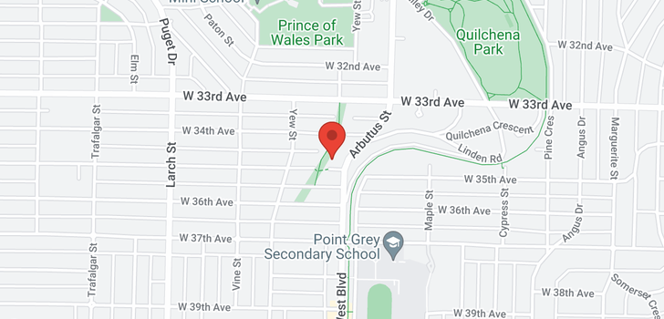 map of 2129 W 35TH AVENUE